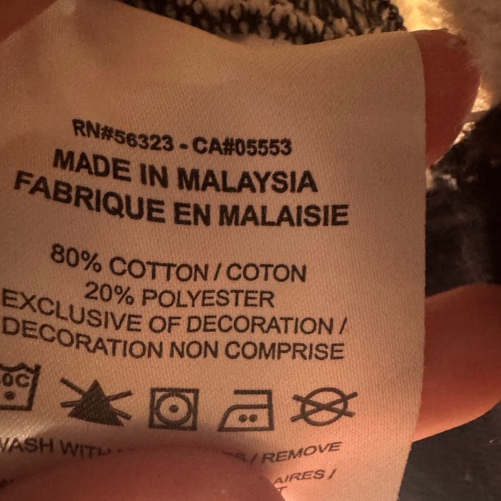 Large Nike Black and Cream Patterned Crew Neck Sweatshirt - Picture 3 of 5